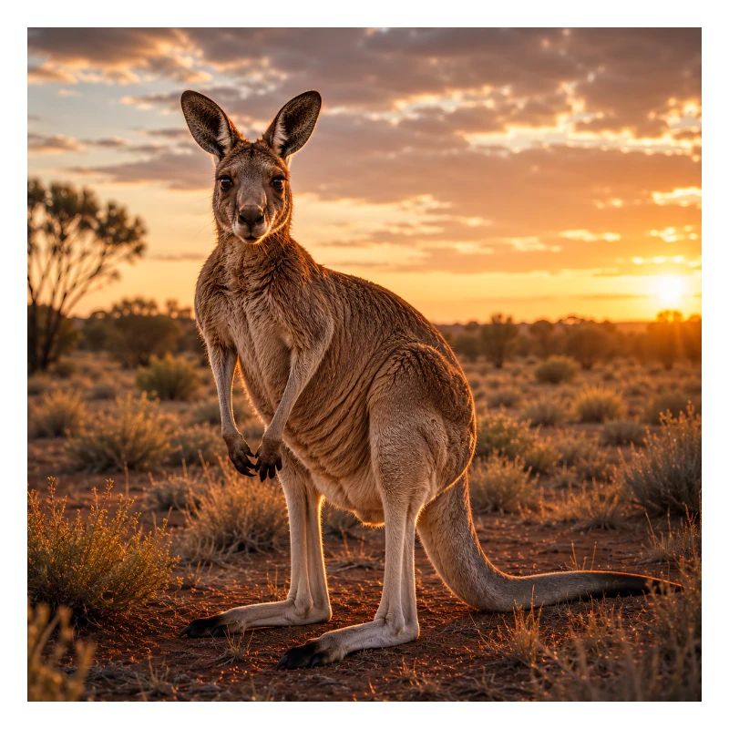 Kangaroo at sunset