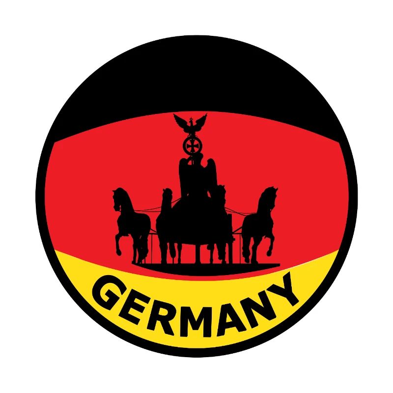 German Flag Chariot Silhouette