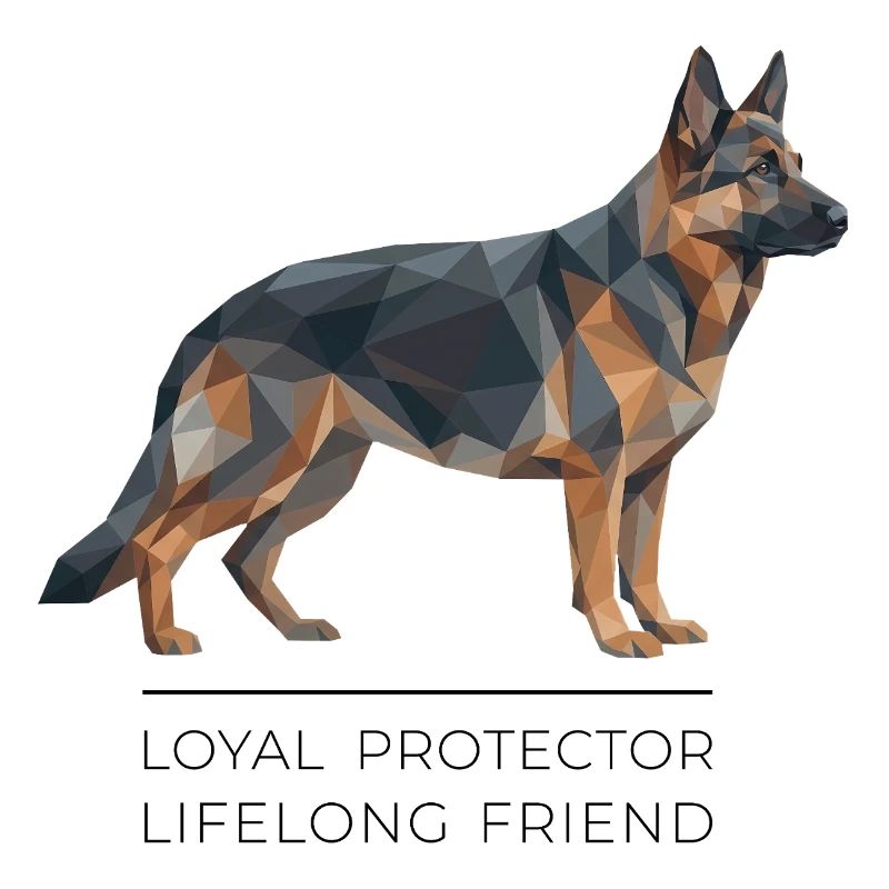 German Shepherd Low-Poly - Loyal, brave, true