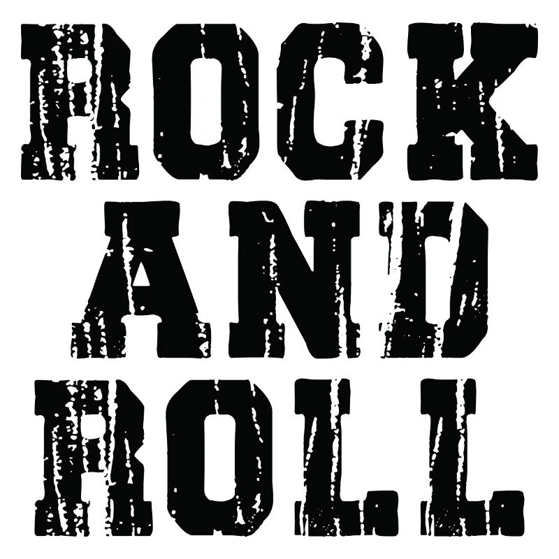 Rock and Roll Typographie Audacieuse et Usée