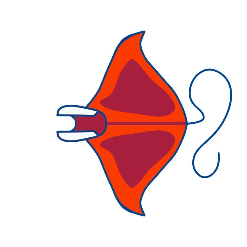 Retro Ocean Neon Manta