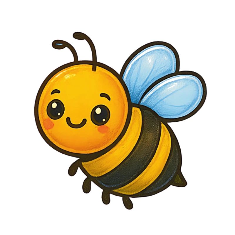 Sunny Bee Cartoon Charm