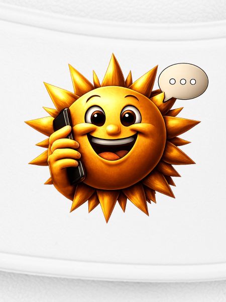 Sonnenlächeln am Telefon