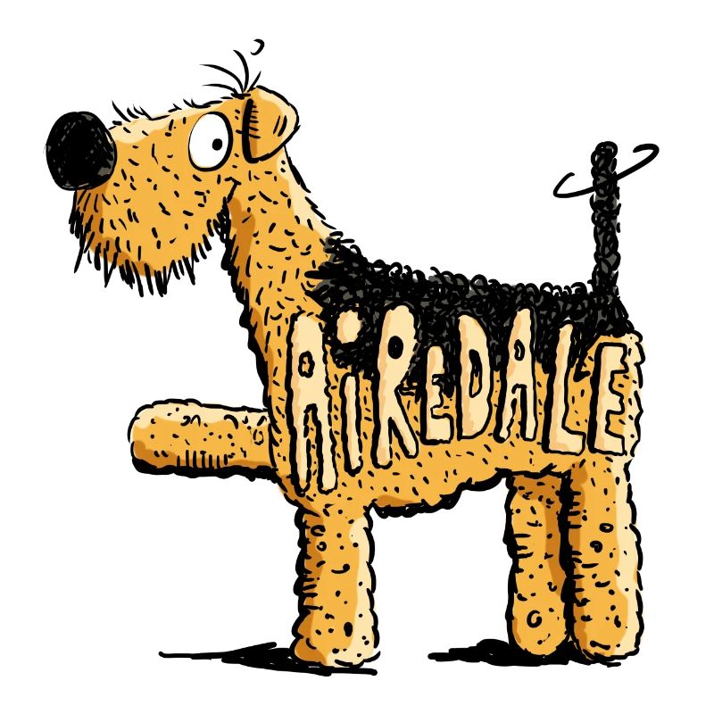 Kleiner Airedale Terrier - Hund - Hunde