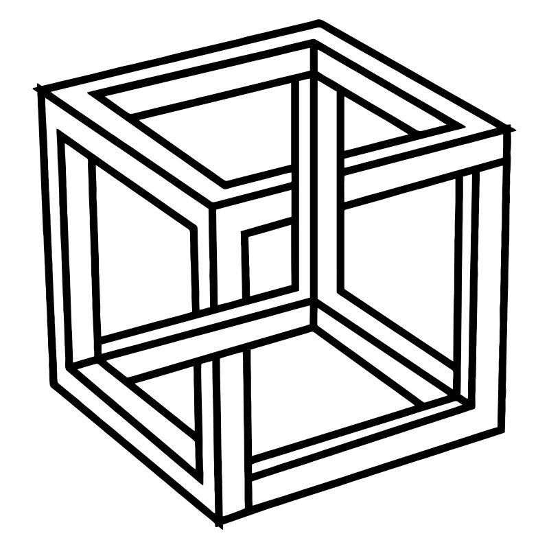 Esher unmöglicher Block oder Quadrat