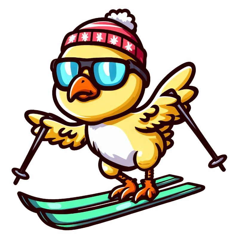 Chicken Chicks on Skis - Cuter