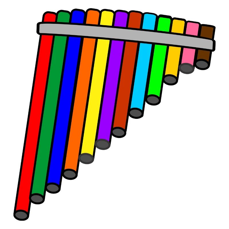 Flûte de Pan colorée