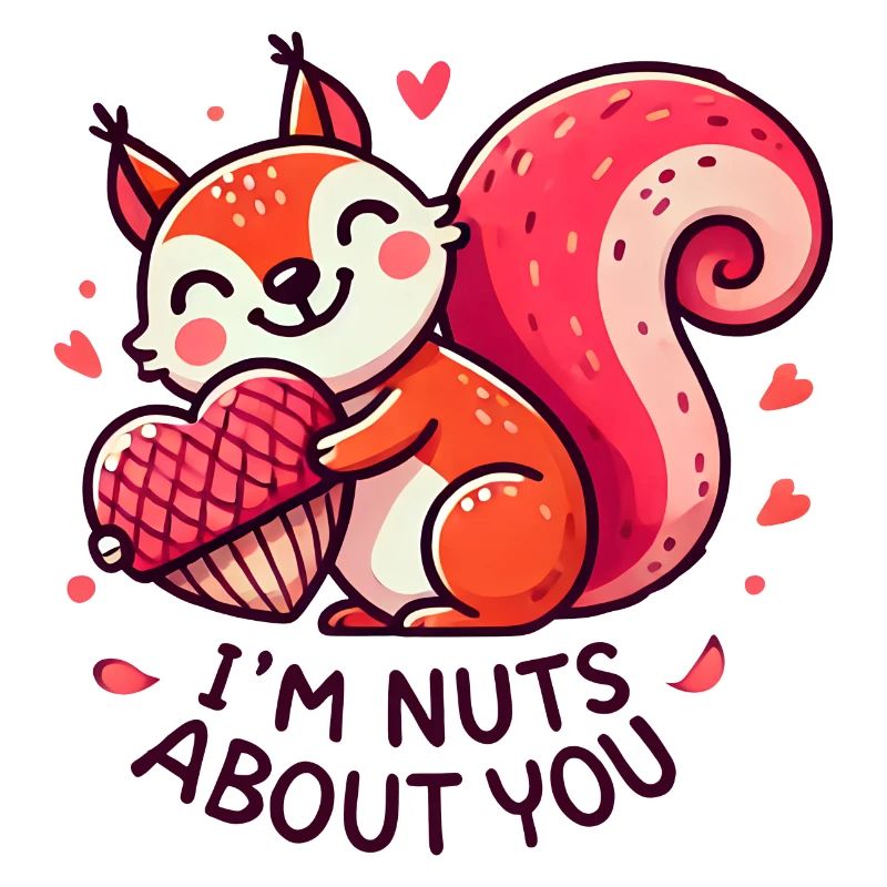 Nutty Squirrel with Heart Motif