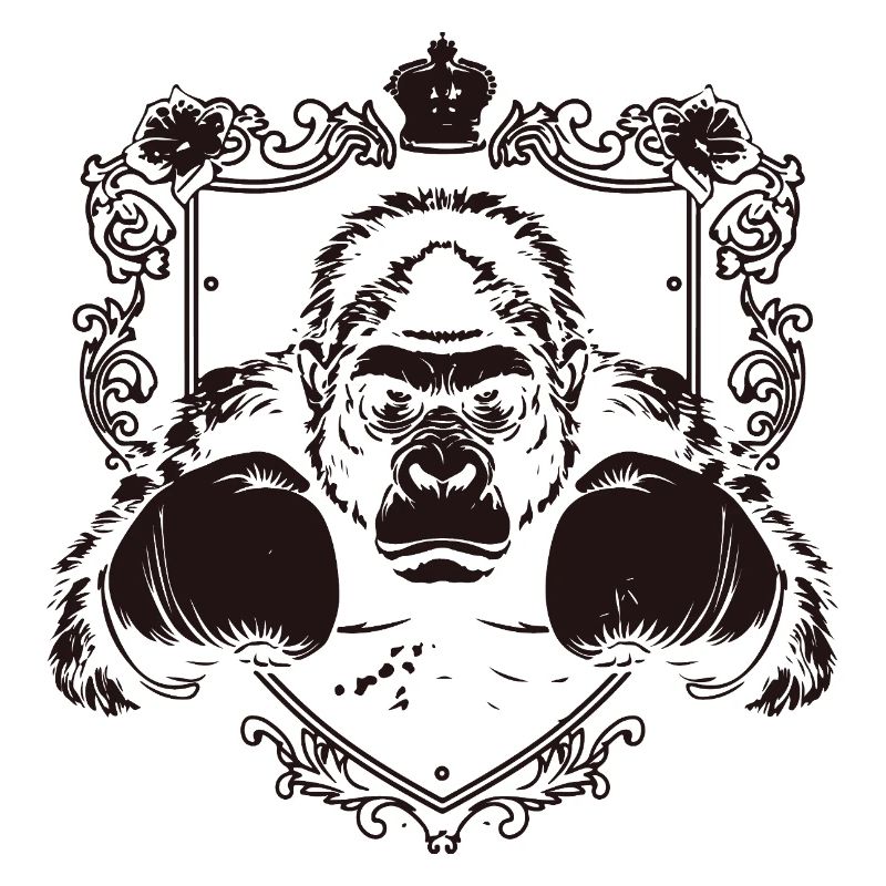 Gorille avec pose de combat