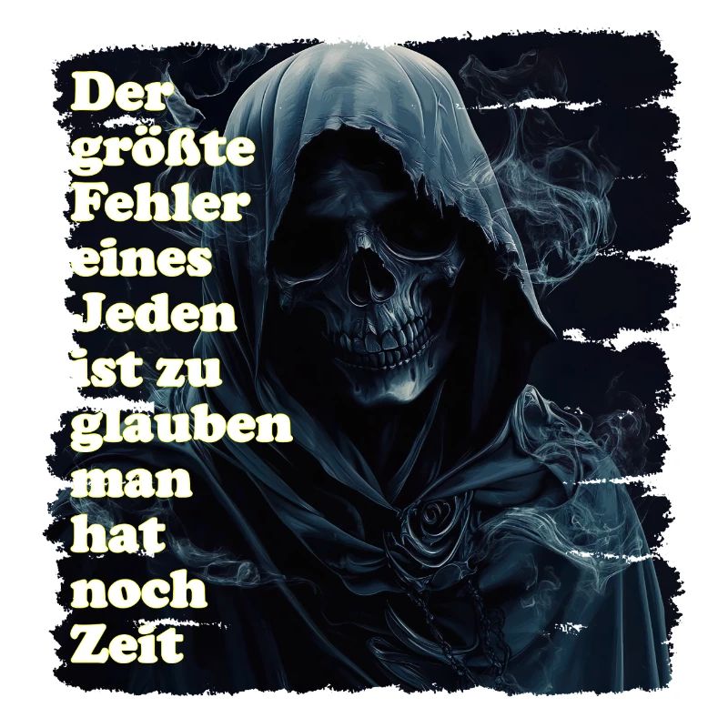 Dark skeleton face illustration