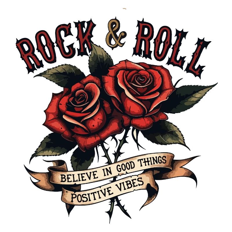 Roses Rock et Roll Vibes Positives