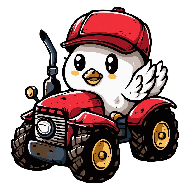 Taube Vogel Traktor Farmer