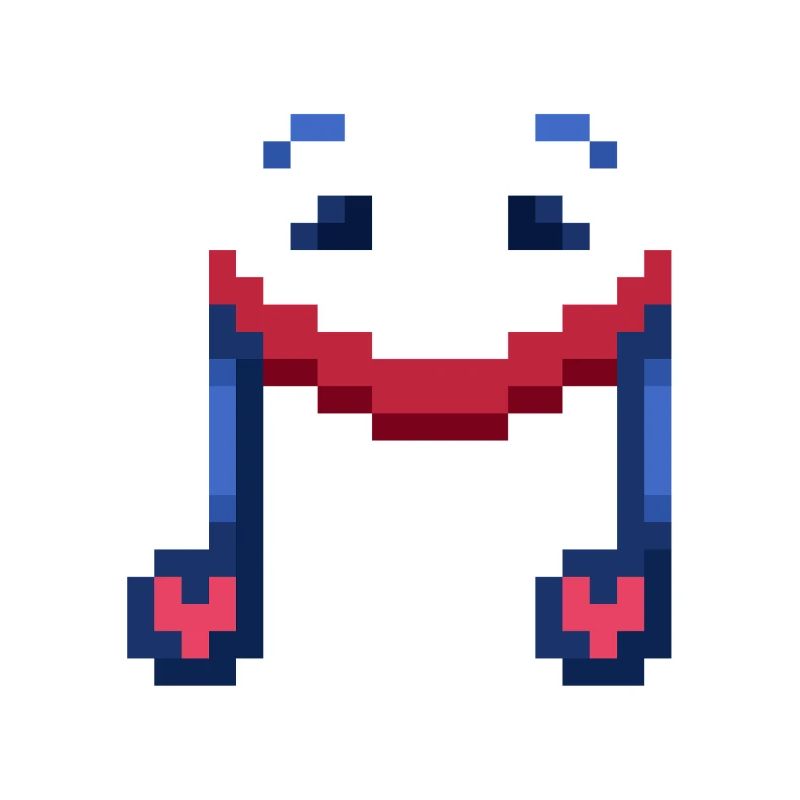Smiling Musical Note Pixel Art