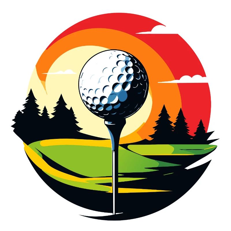 Golf Ball Golf Terrain Golf Golf Thème du Golf