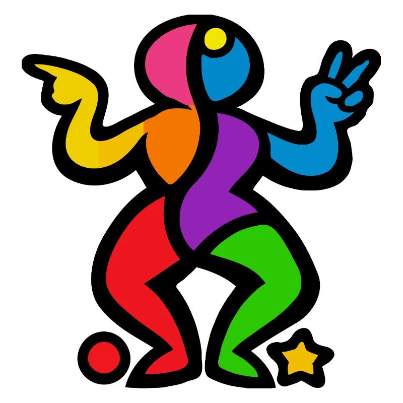 Forme dansante colorée