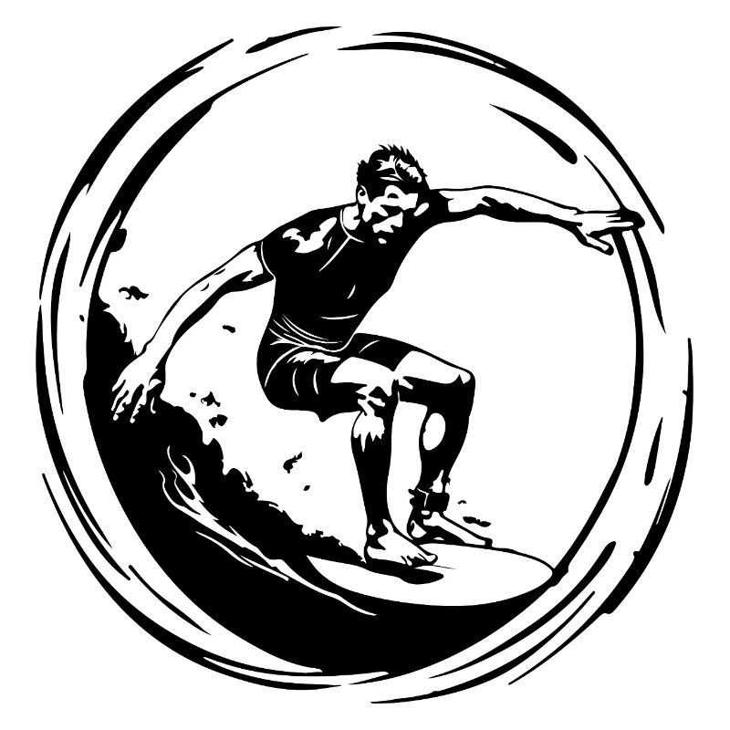 Surfer Mann Silhouette