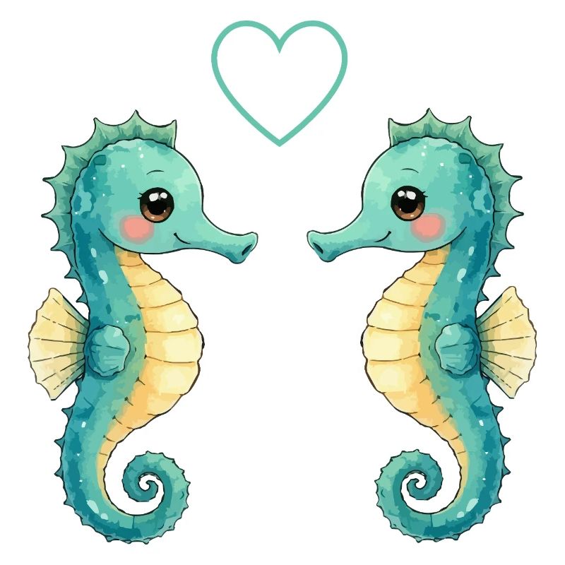 Zwei Seepferdchen Paar