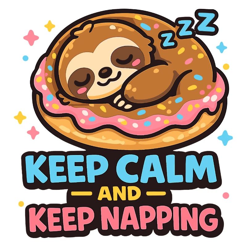 Donut-Schlafsloth Illustration