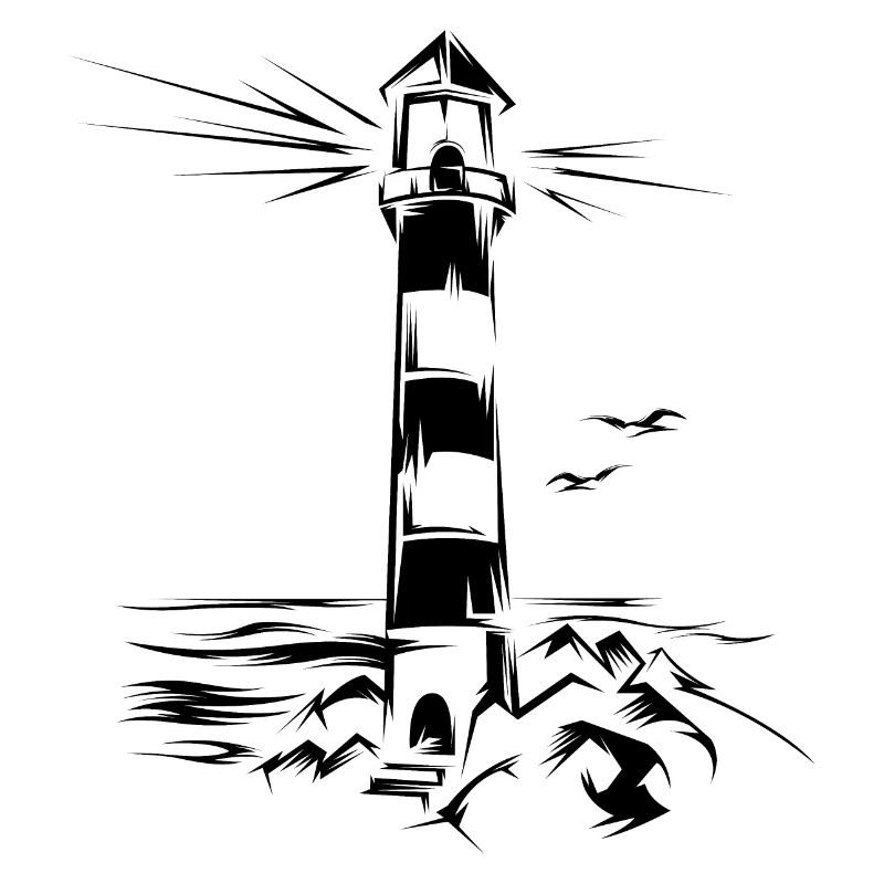 leuchtturm lighthouse ostsee symbol Illustration