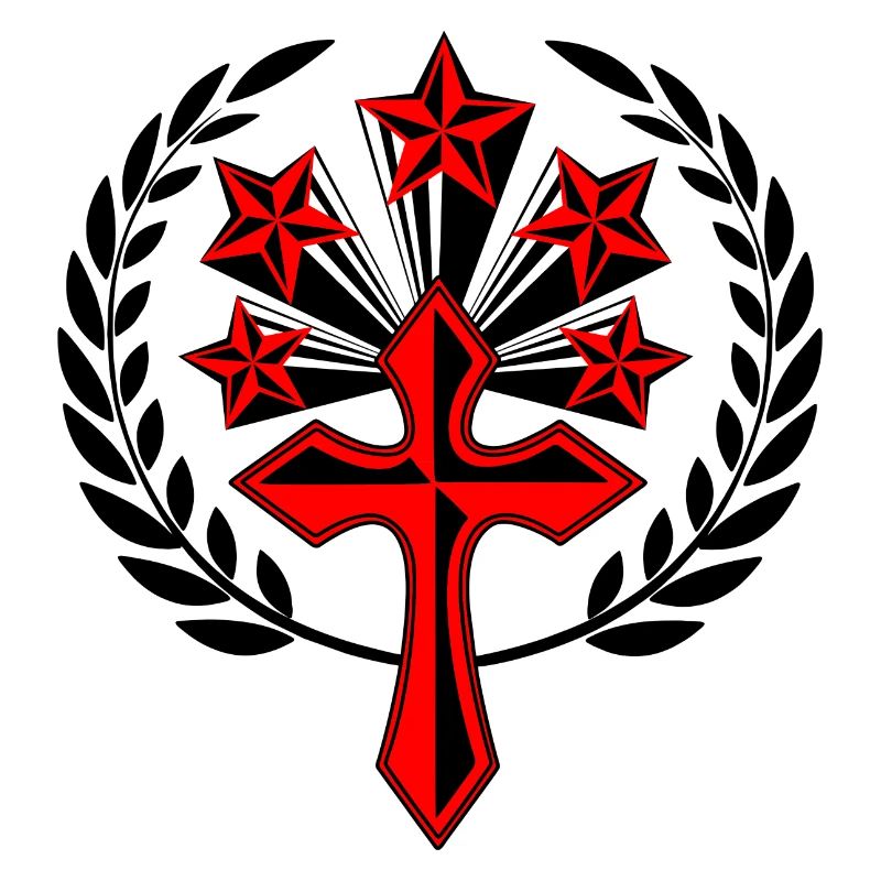 Croix en couronne de laurier