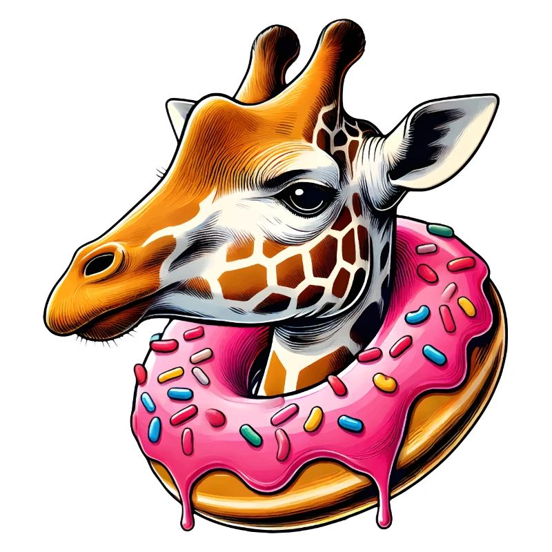 funny eye candy - giraffe with donut