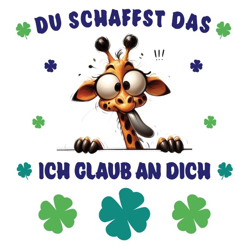 Du schaffst das! Glücksbringer Crazy Giraffe