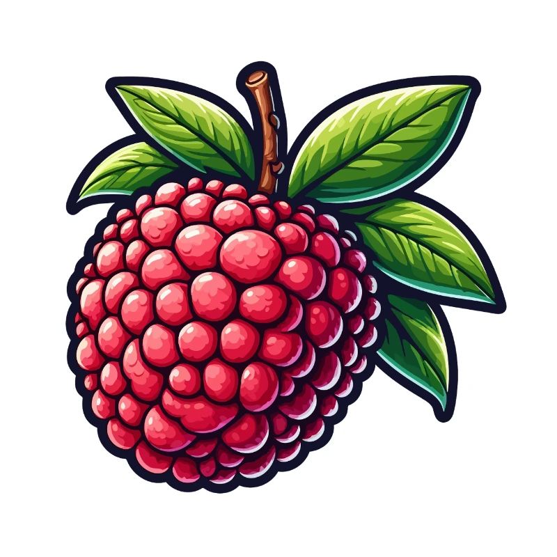 Litchi Illustrée Éclatant