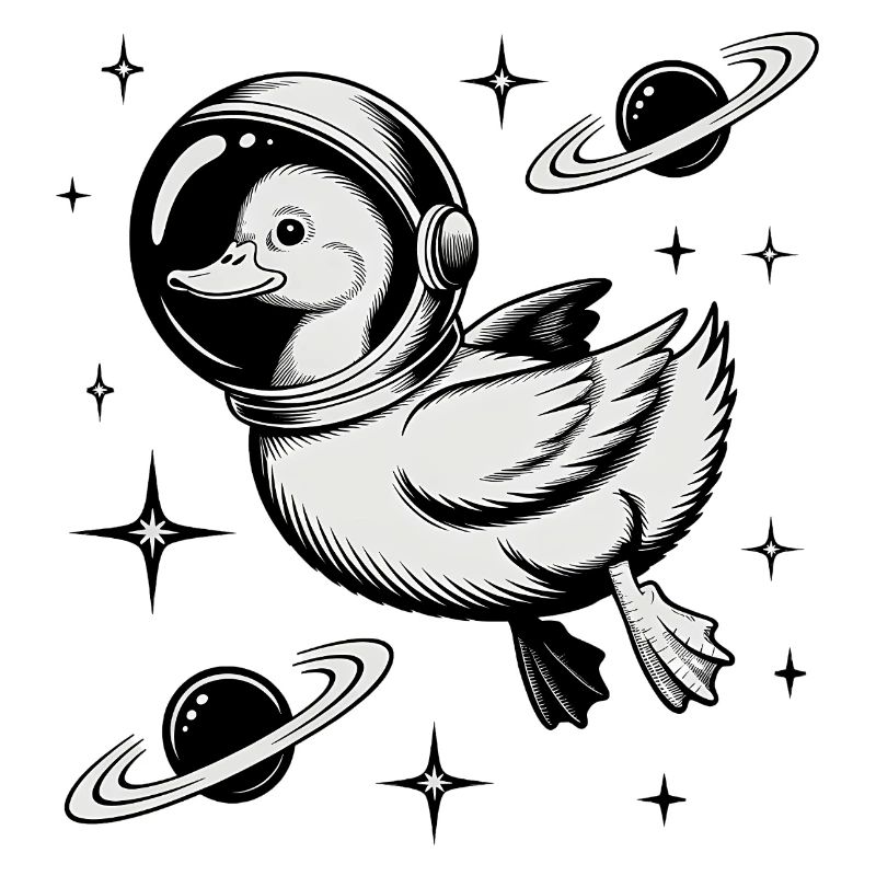 Goose in Space - Cool Astonomy Logo