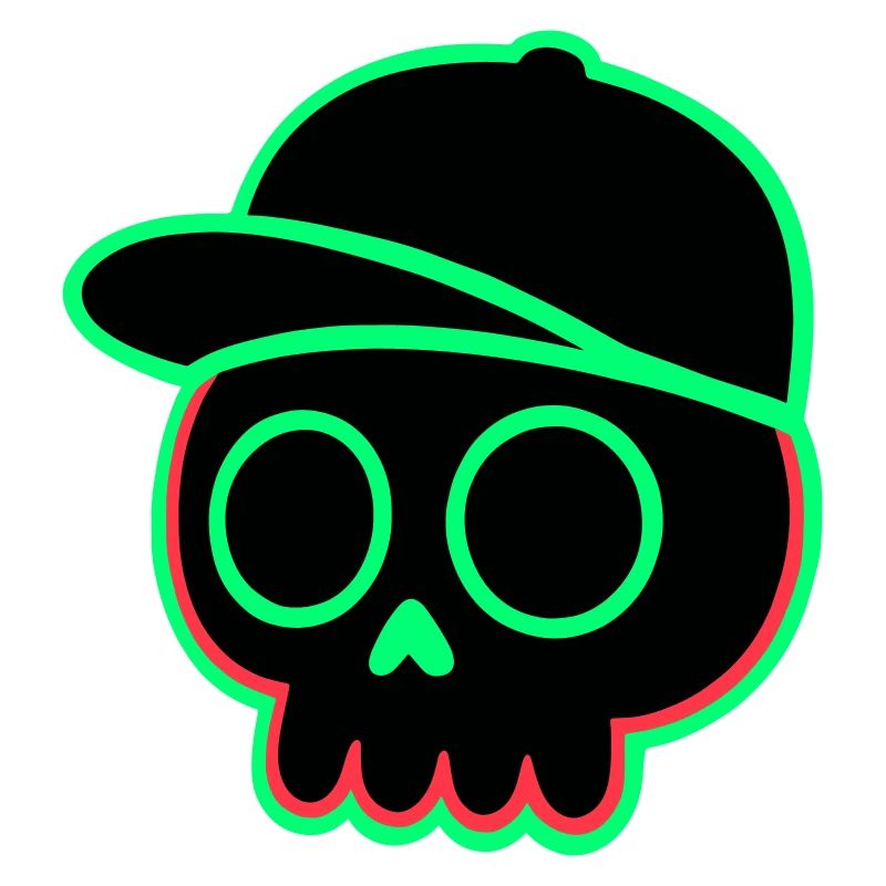 Neon Schädel Cap