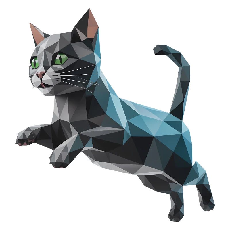 Chaton - Cool Low Poly Logo