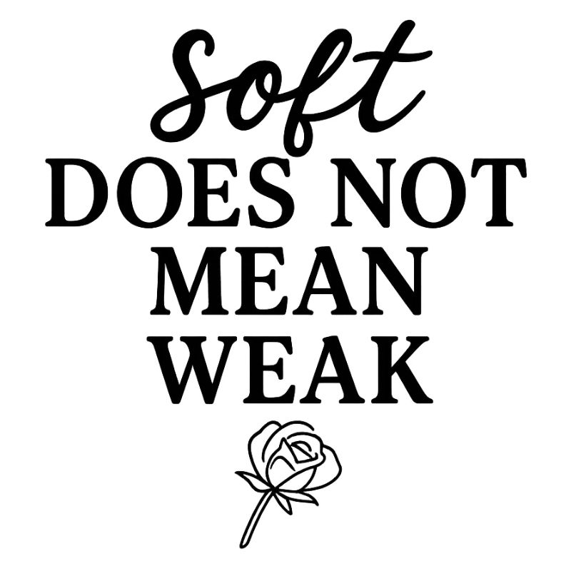 Citation de force douce avec rose