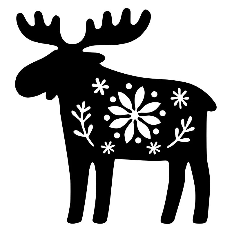 Scandinavian Moose – Nordic Folk Art Design