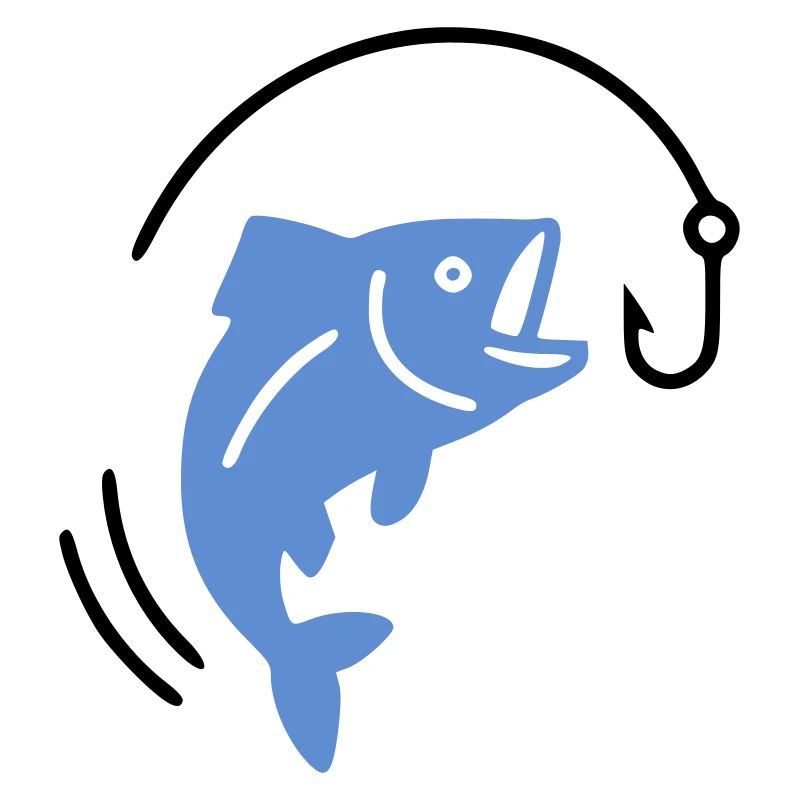 Pêche au poisson sur hameçon logo