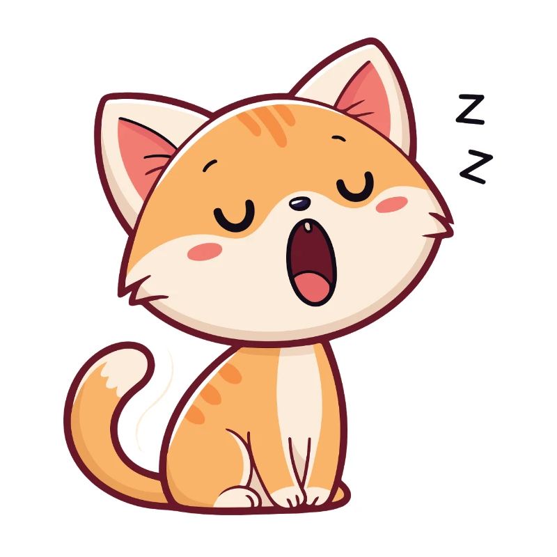 Pastel Sleeping Kitten