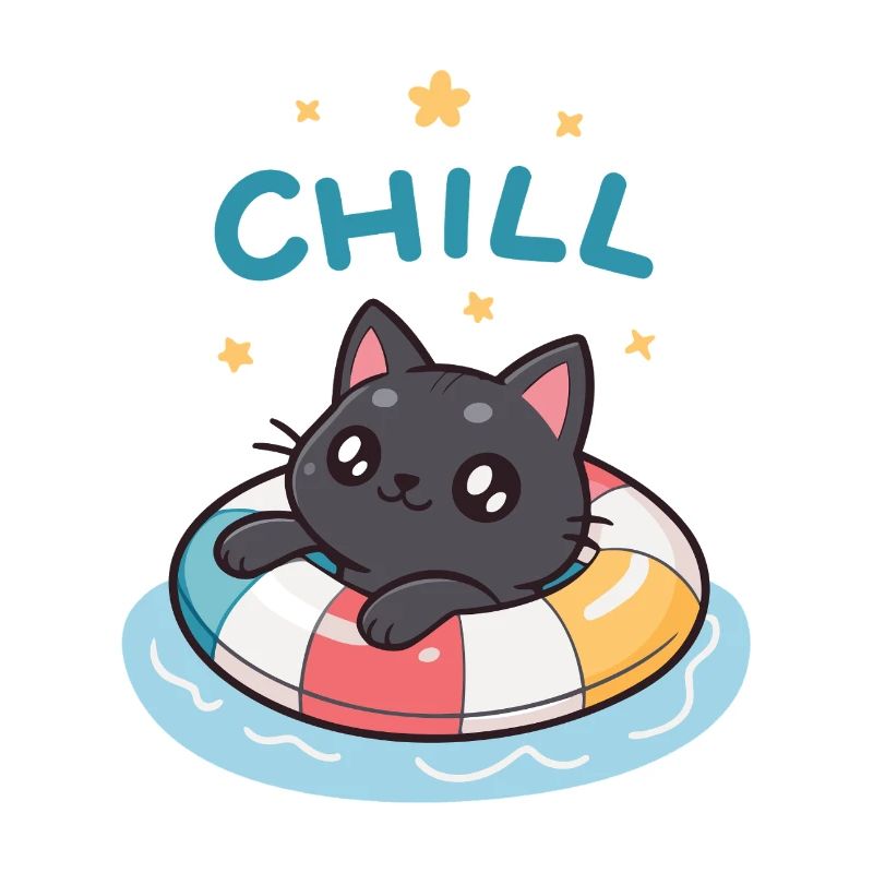 Chat Flottant Chill Bouée