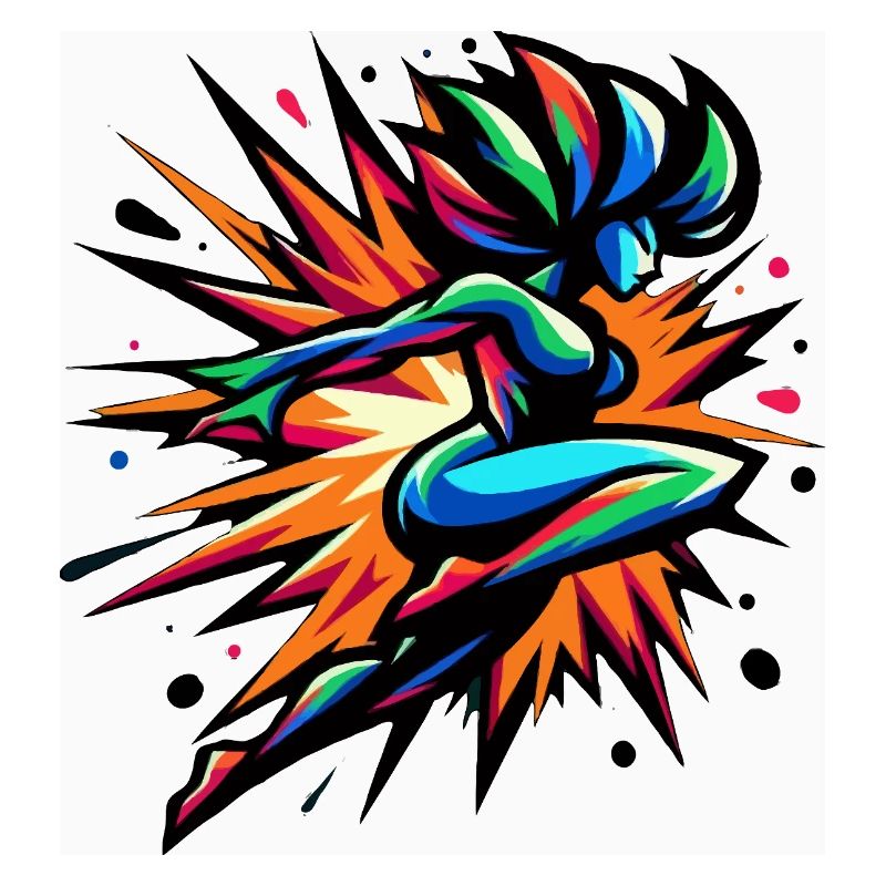 Colorful Neon Sprinter