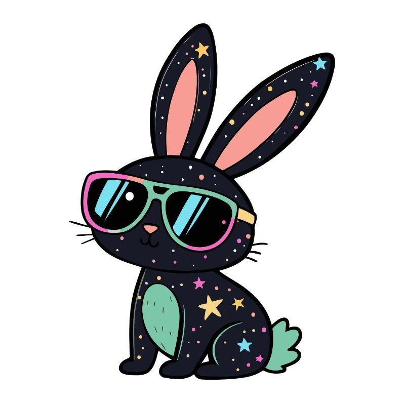 Galactic Rabbit Neon Glasses