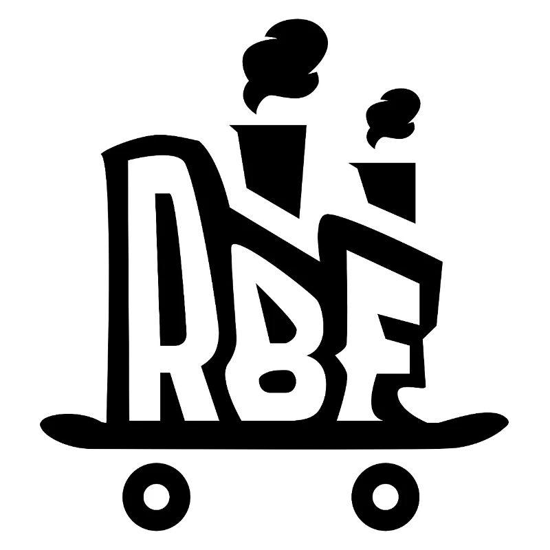 Rollbrett Fabrik Logo schwarz