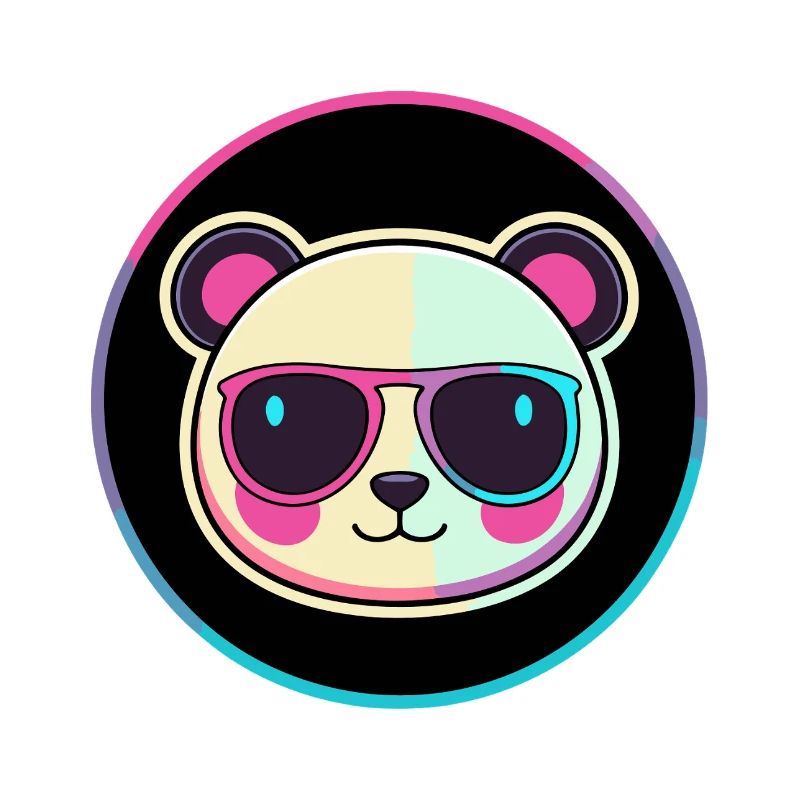 Panda néon lunettes soleil