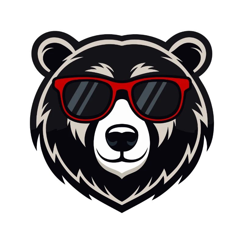 Cool teddy bear red glasses
