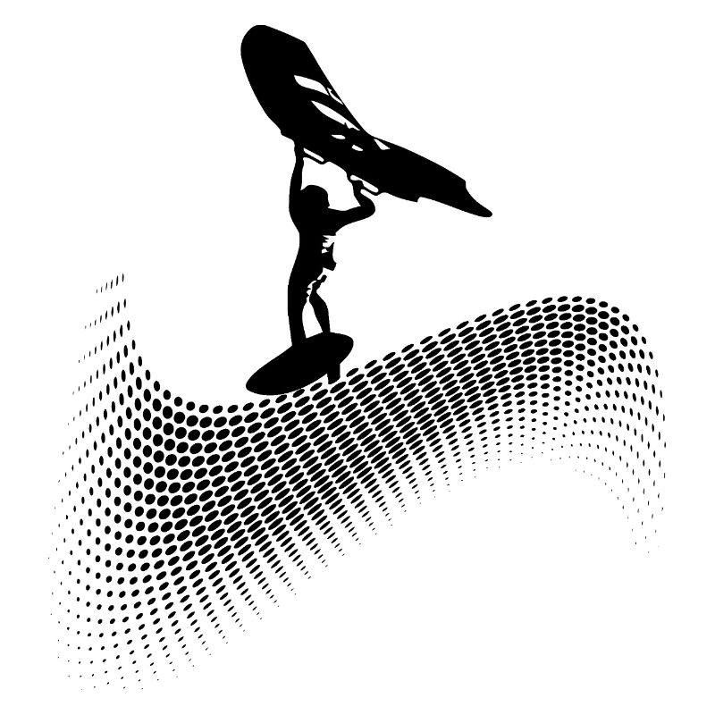 Wingfoiler auf Welle