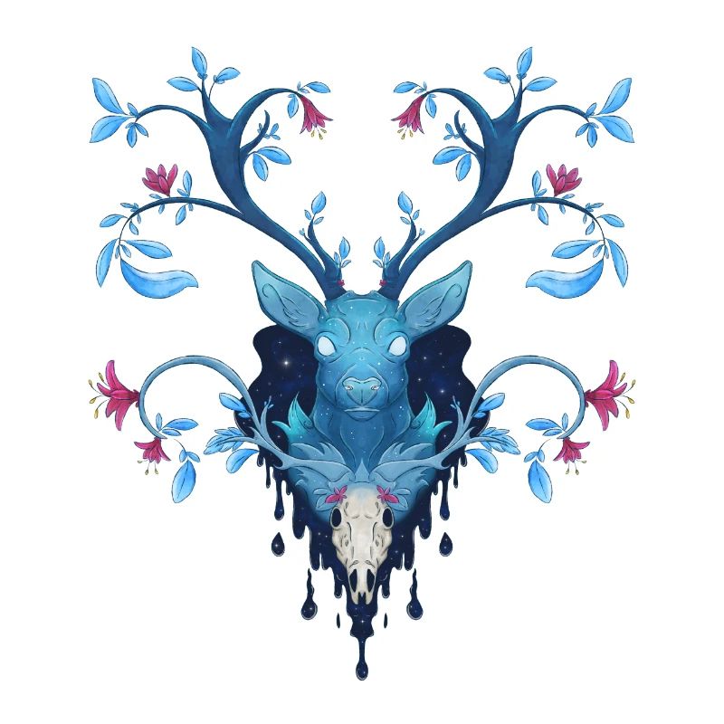 Blue Ink Spirits - Deer Nocturne aux Bois Fleuris