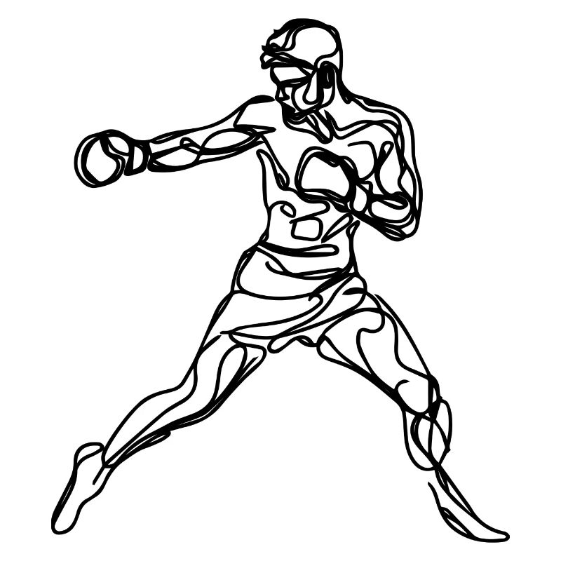 Dessin de boxe