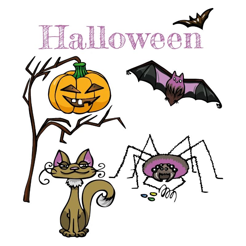 Conception de citrouille et de chauve-souris d’Halloween