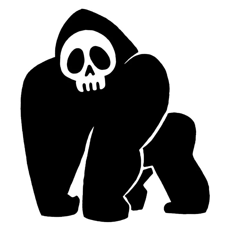Schwarzer Gorilla Schädel