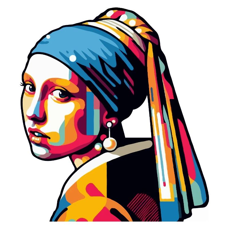 Mädchen mit Perlenohrring modern