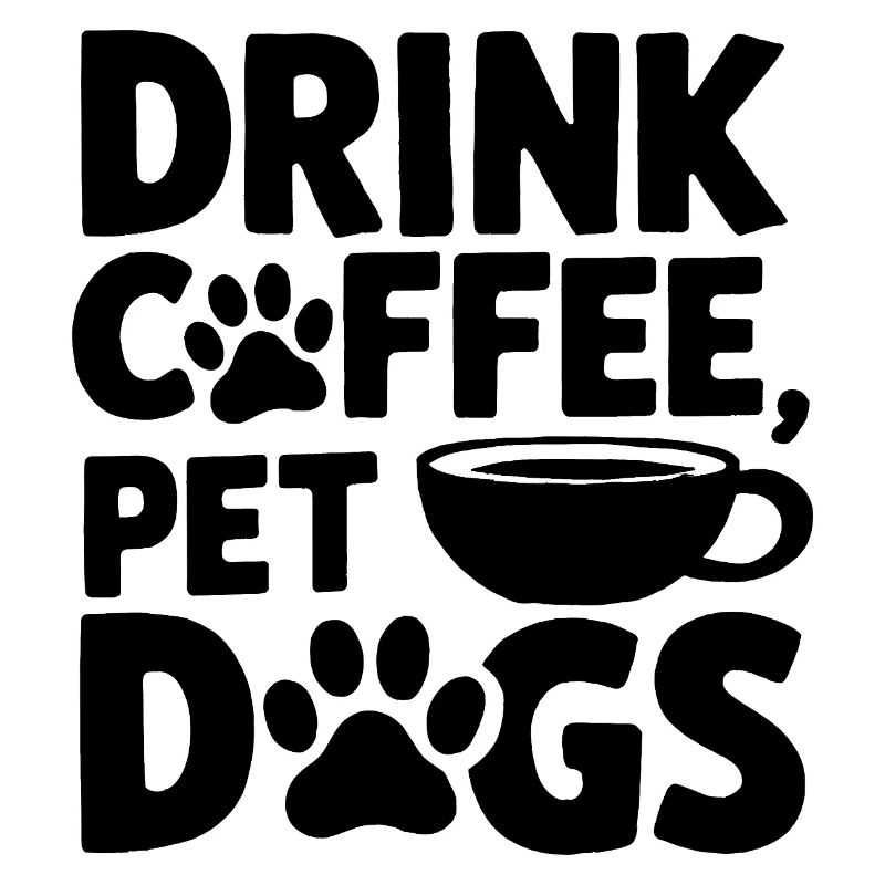 Boire du café Citation de chiens de compagnie