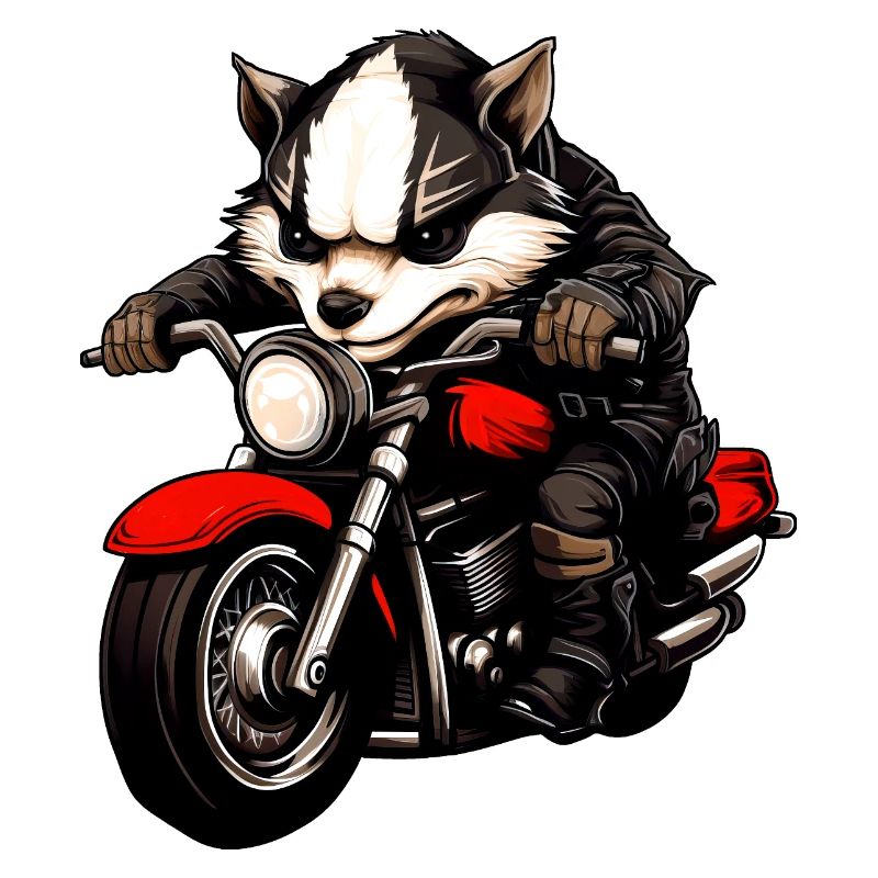 Motorradfahrer Dachs