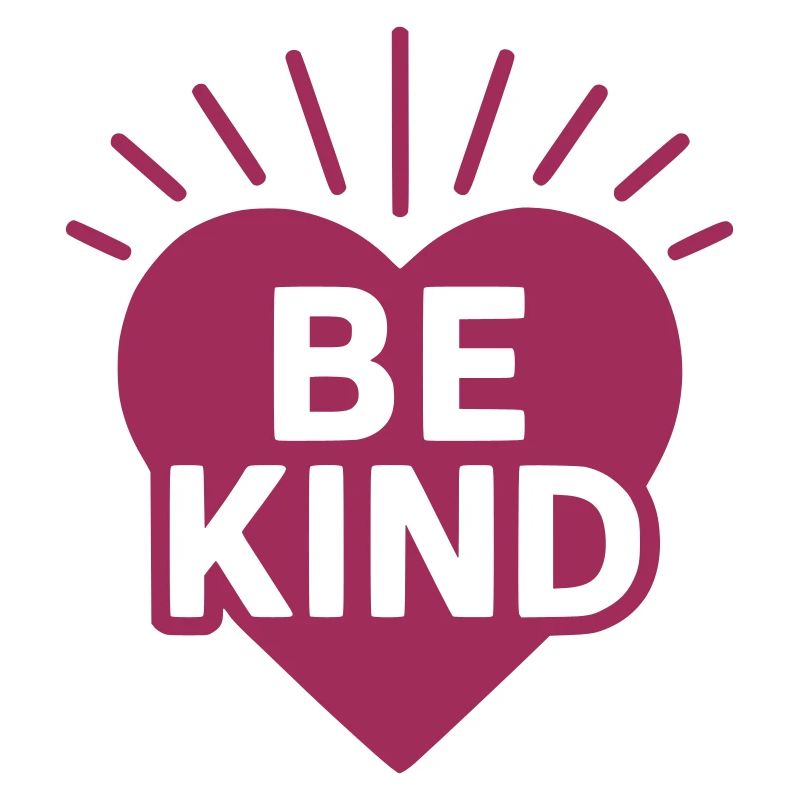 Herz mit Be Kind Botschaft