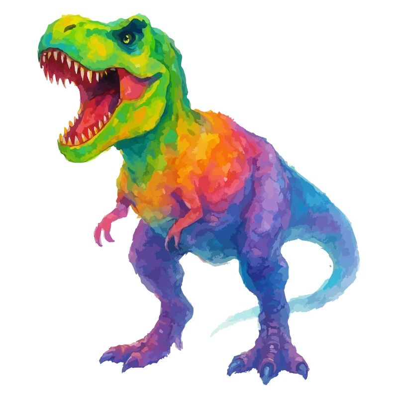 Colorful Gradient Dinosaur